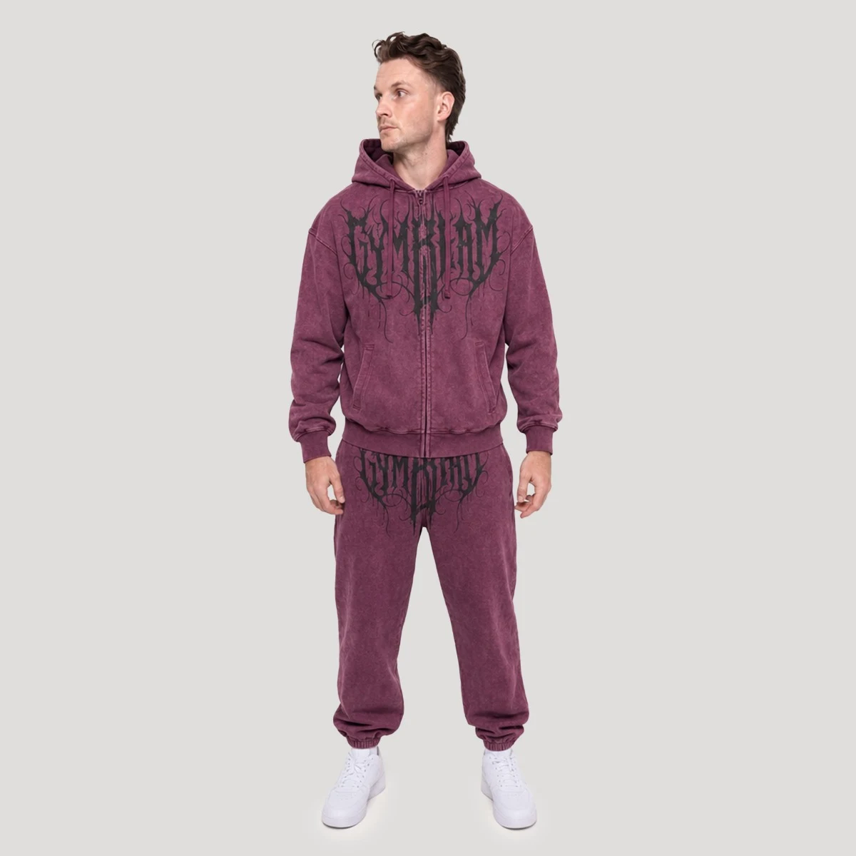 GymBeam Abyss Sweatpants Raisin - Rozmiar: XXL | Kolor: Fioletowy | Waga: 0,775 g | Opakowanie: 24 · záber 3