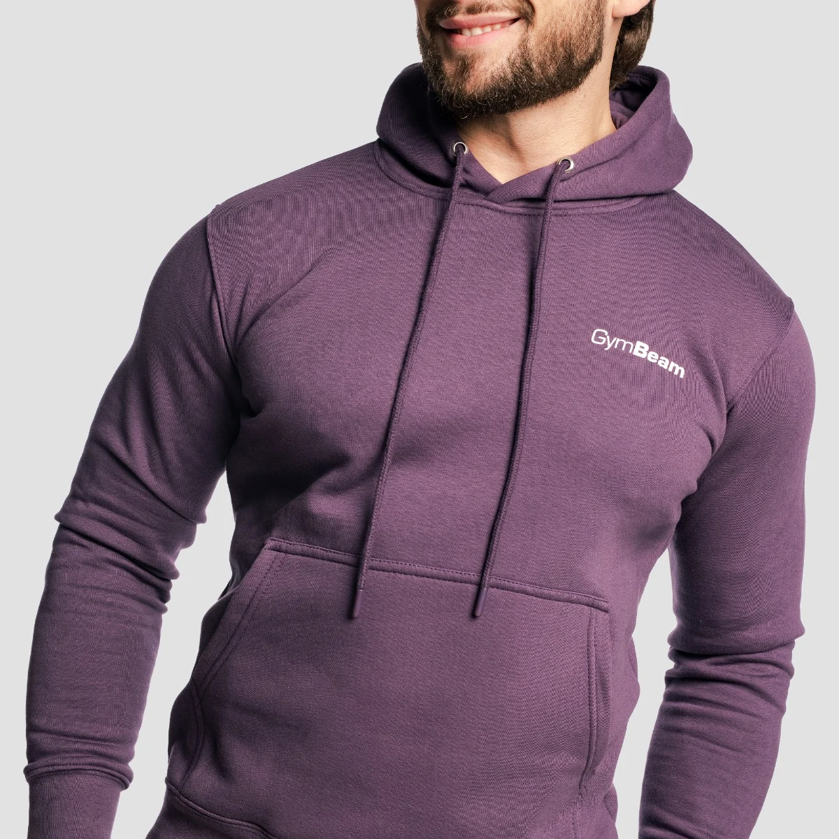 GymBeam Men’s Athlete Hoodie Obsidian - Rozmiar: S | Kolor: Fioletowy | Waga: 0,47 g | Opakowanie: 25 · záber 2