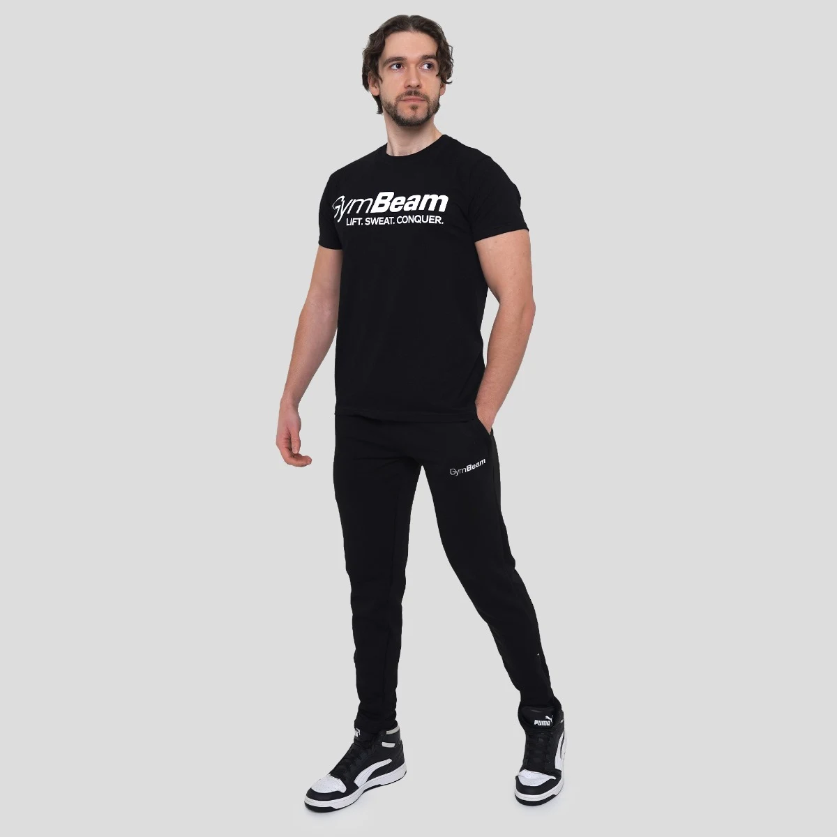 GymBeam Lift T-shirt Black - Rozmiar: S | Kolor: Czarny | Waga: 0,198 g · záber 4