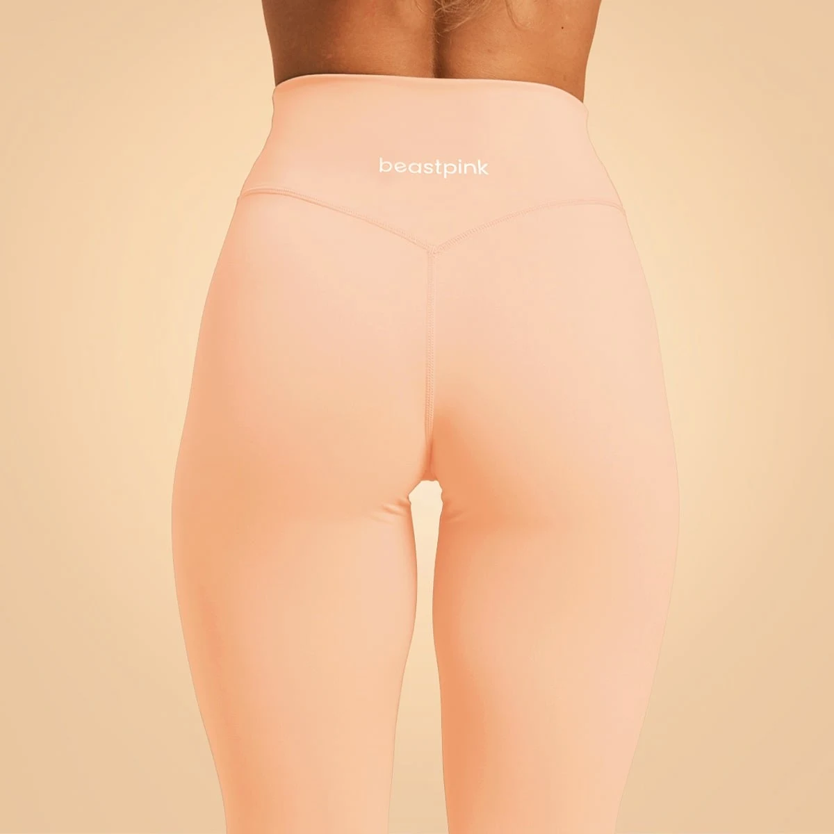 BeastPink Women‘s Venture Leggings Peach - Rozmiar: L | Kolor: Pomarańczowy | Waga: 0,18 g · záber 3