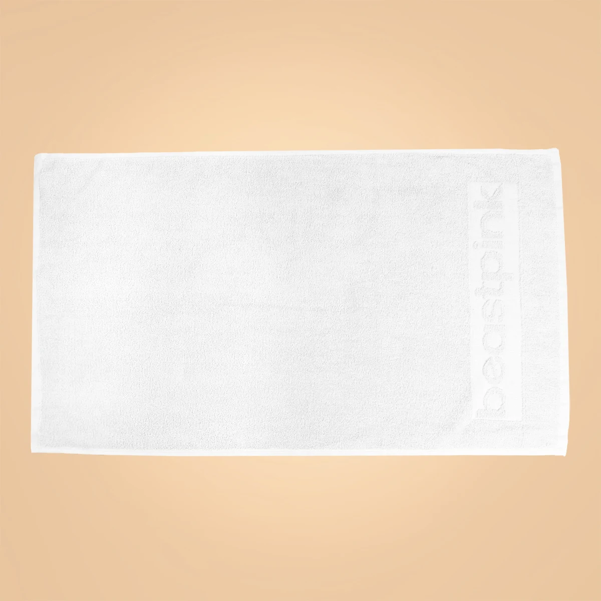 BeastPink Mini Fitness Towel White · záber 4