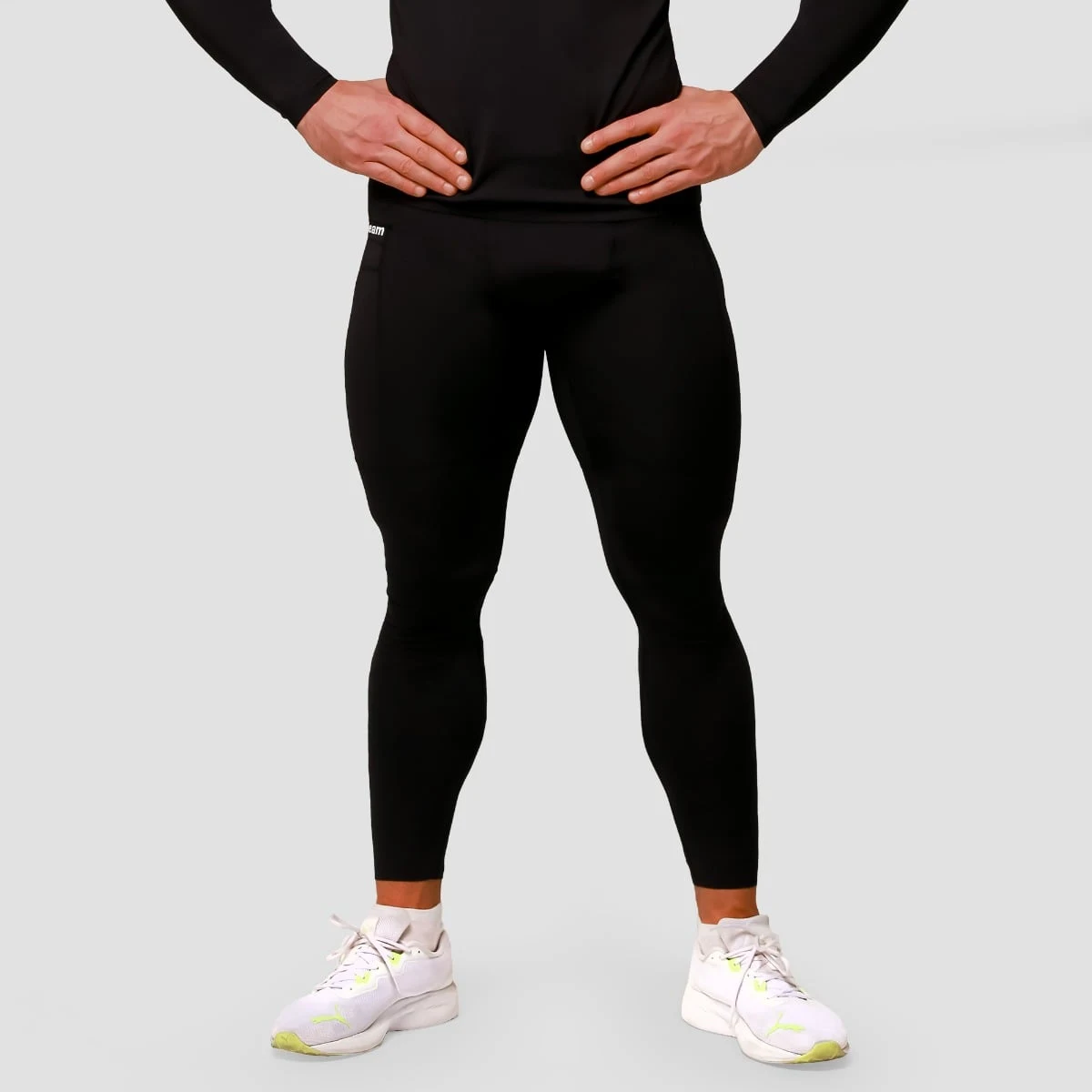 GymBeam Mid Compression Leggings Black - Rozmiar: M | Kolor: Czarny | Waga: 0,18 g | Opakowanie: 65 · záber 1