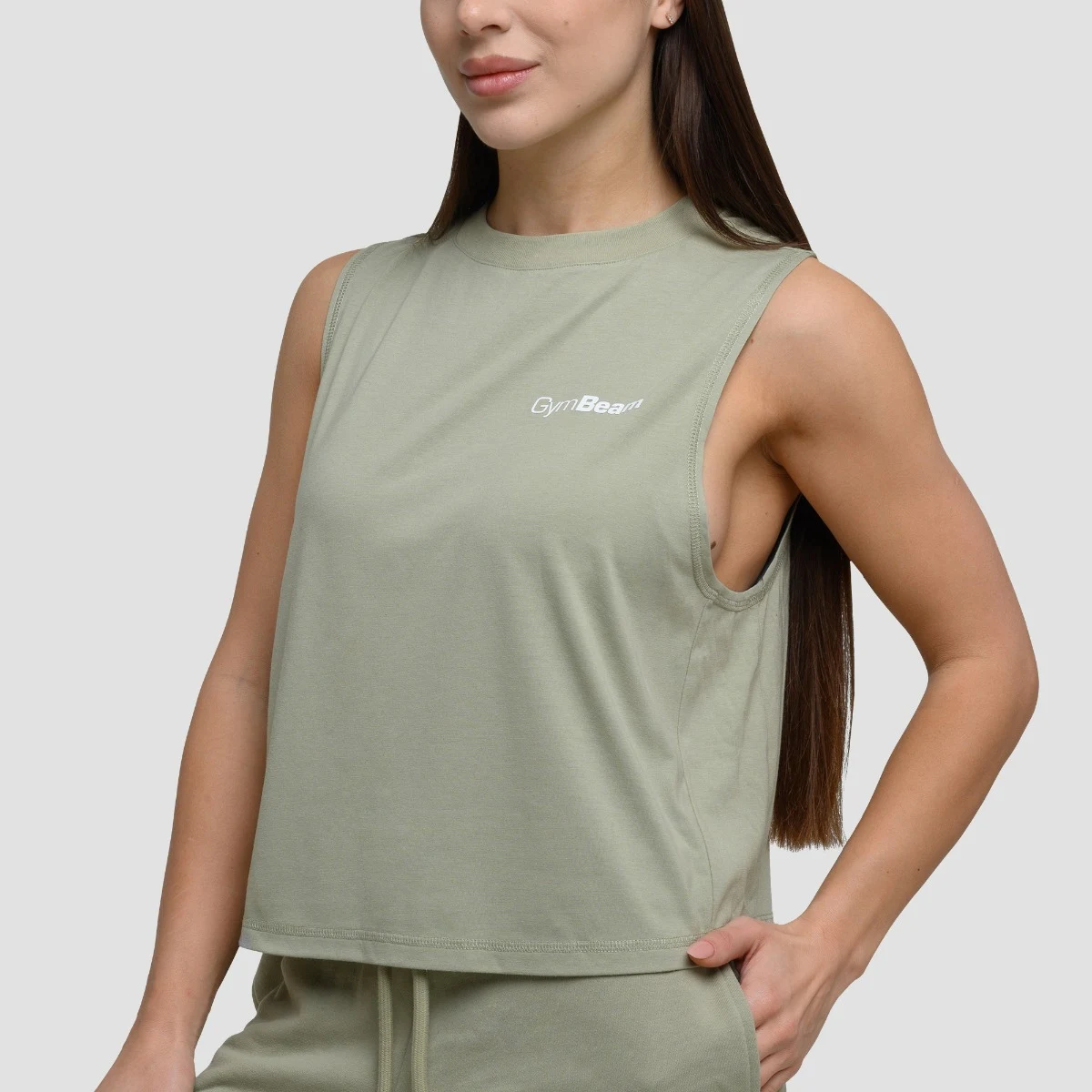 GymBeam Women‘s Agile Tank Top Sage · záber 2