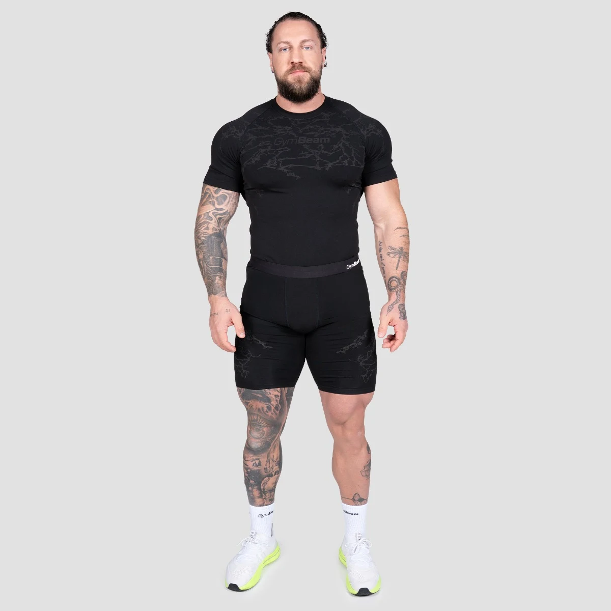 GymBeam Static Seamless Shorts Black - Rozmiar: M | Kolor: Czarny | Waga: 0,135 g | Opakowanie: 110 · záber 4