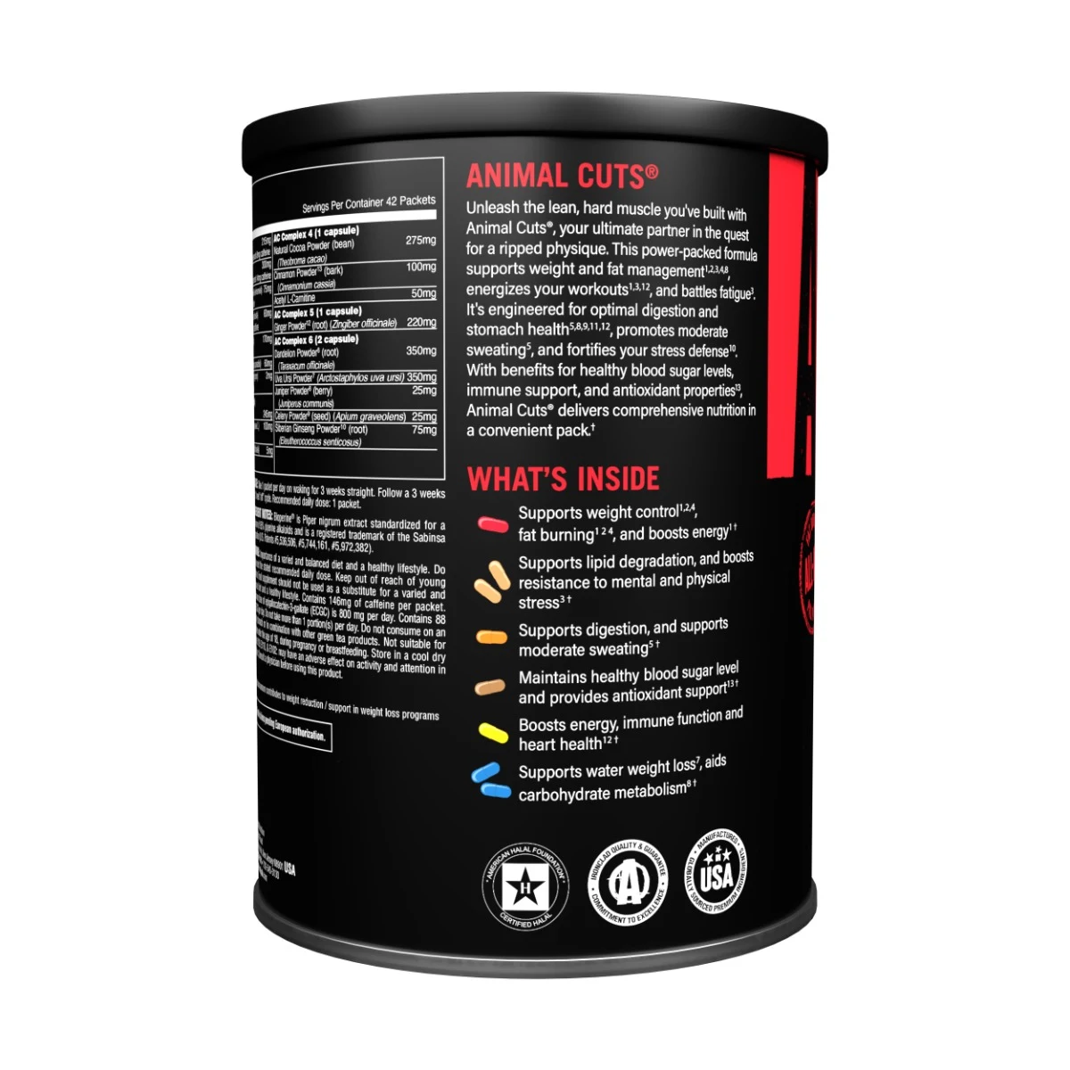 Universal Nutrition Fat burner Animal Cuts 42 saszetki · záber 2