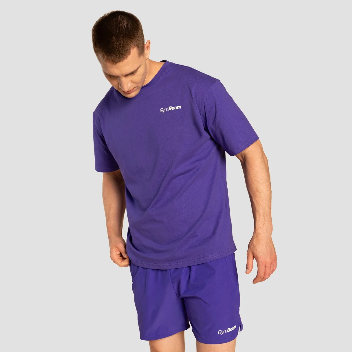 GymBeam Limitless Oversized T-Shirt Royal - Rozmiar: L | Kolor: Fioletowy | Waga: 0,2385 g | Opakowanie: 85 · záber 4