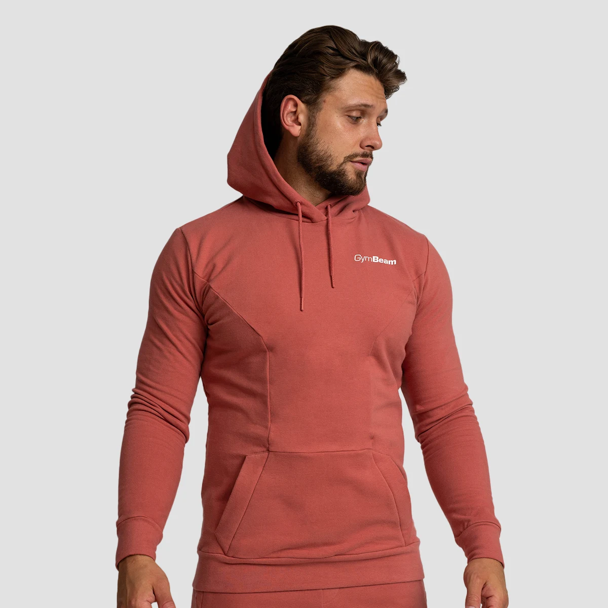 GymBeam Limitless Hoodie Cinnamon - Kolor: Pomarańczowy | Waga: 0,829 g · záber 3