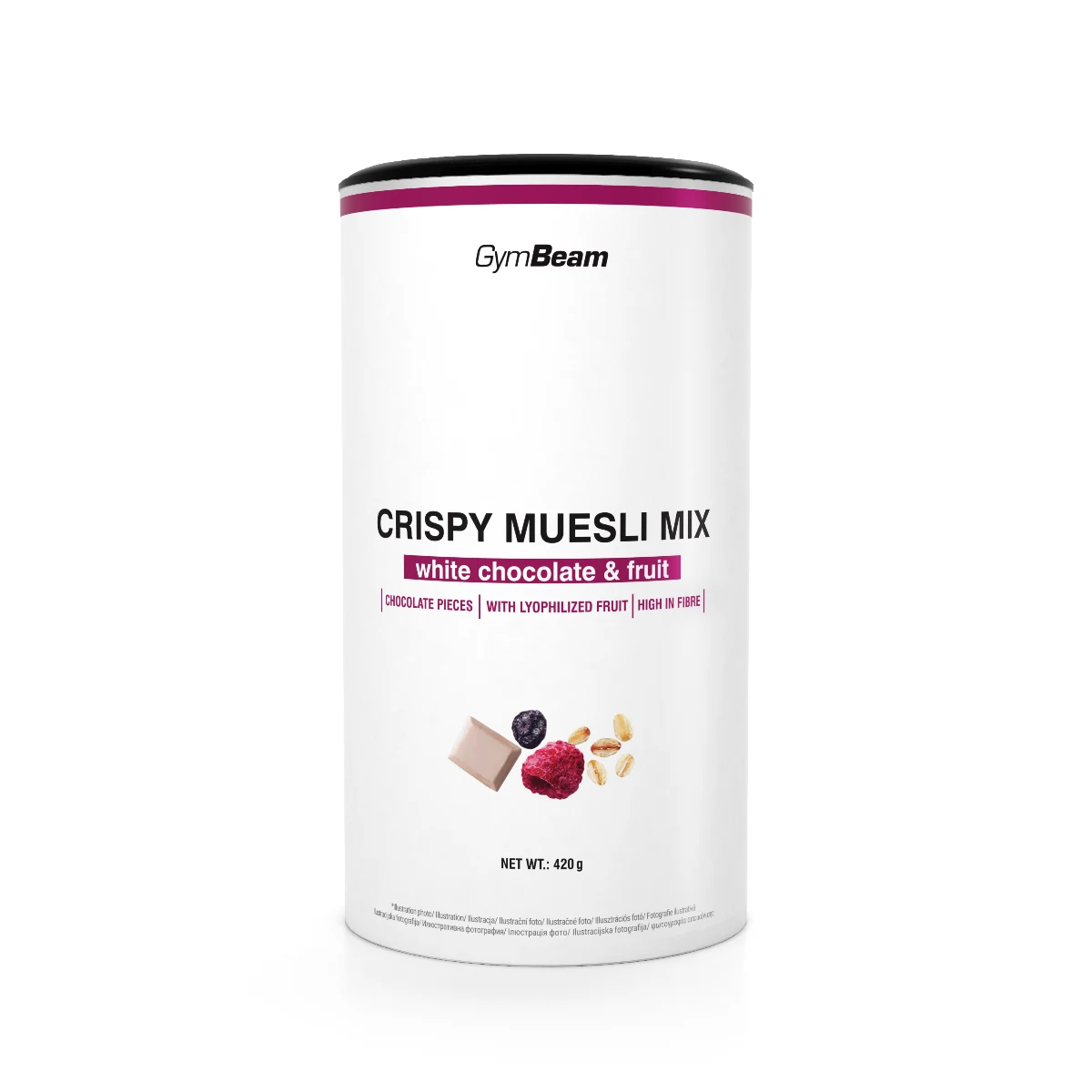 GymBeam Crispy Muesli Mix - Smak: Owoce i nasiona | Waga: 0,42 g | Opakowanie: 420 g · záber 2