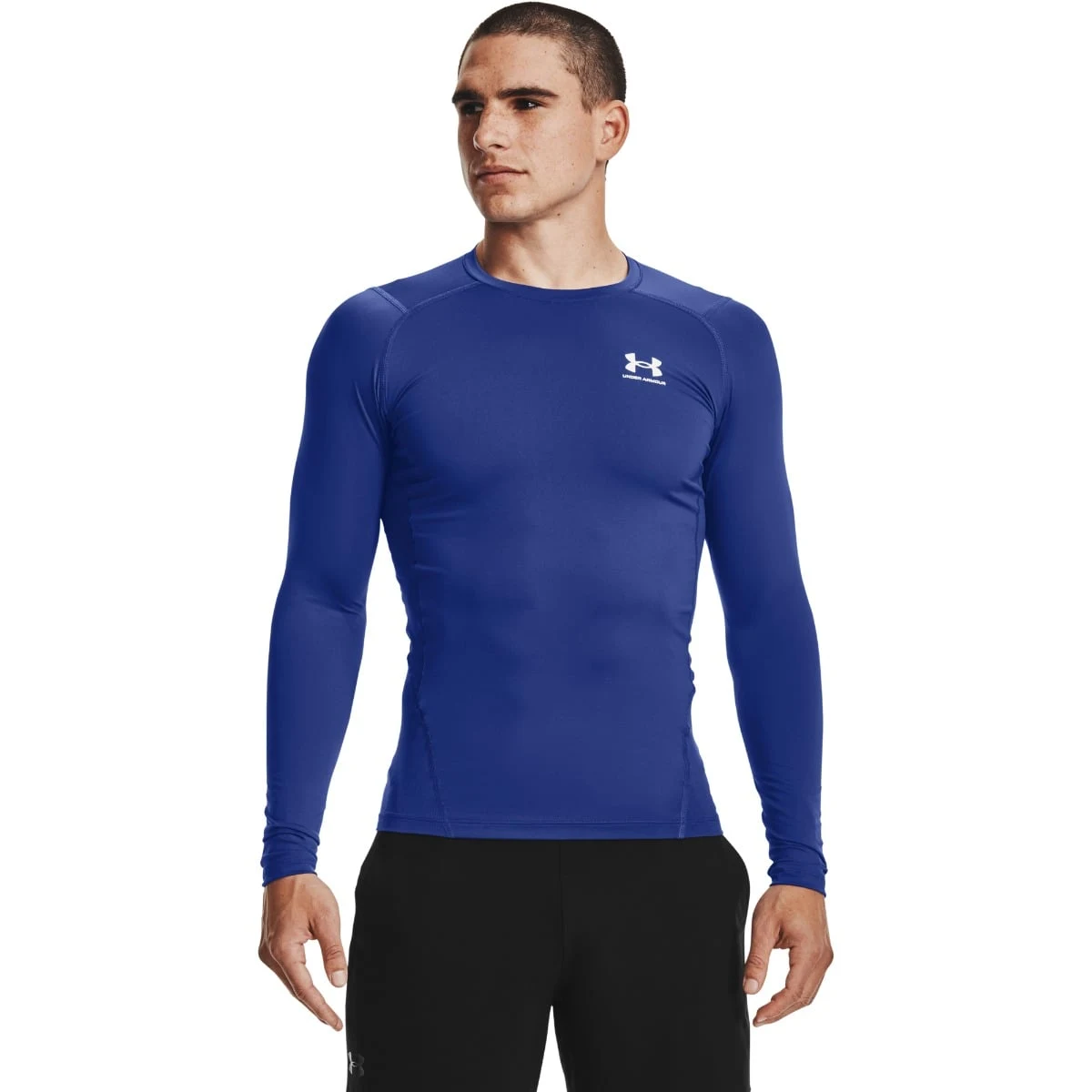 Under Armour Men´s T-shirt HG Armour Comp LS Blue - Rozmiar: S | Kolor: Niebieski | Waga: 0,131 g · záber 1