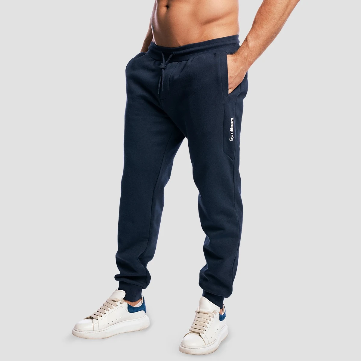 GymBeam Base Sweatpants Nightfall - Rozmiar: L | Kolor: Niebieski | Waga: 0,63 g | Opakowanie: 28 · záber 4