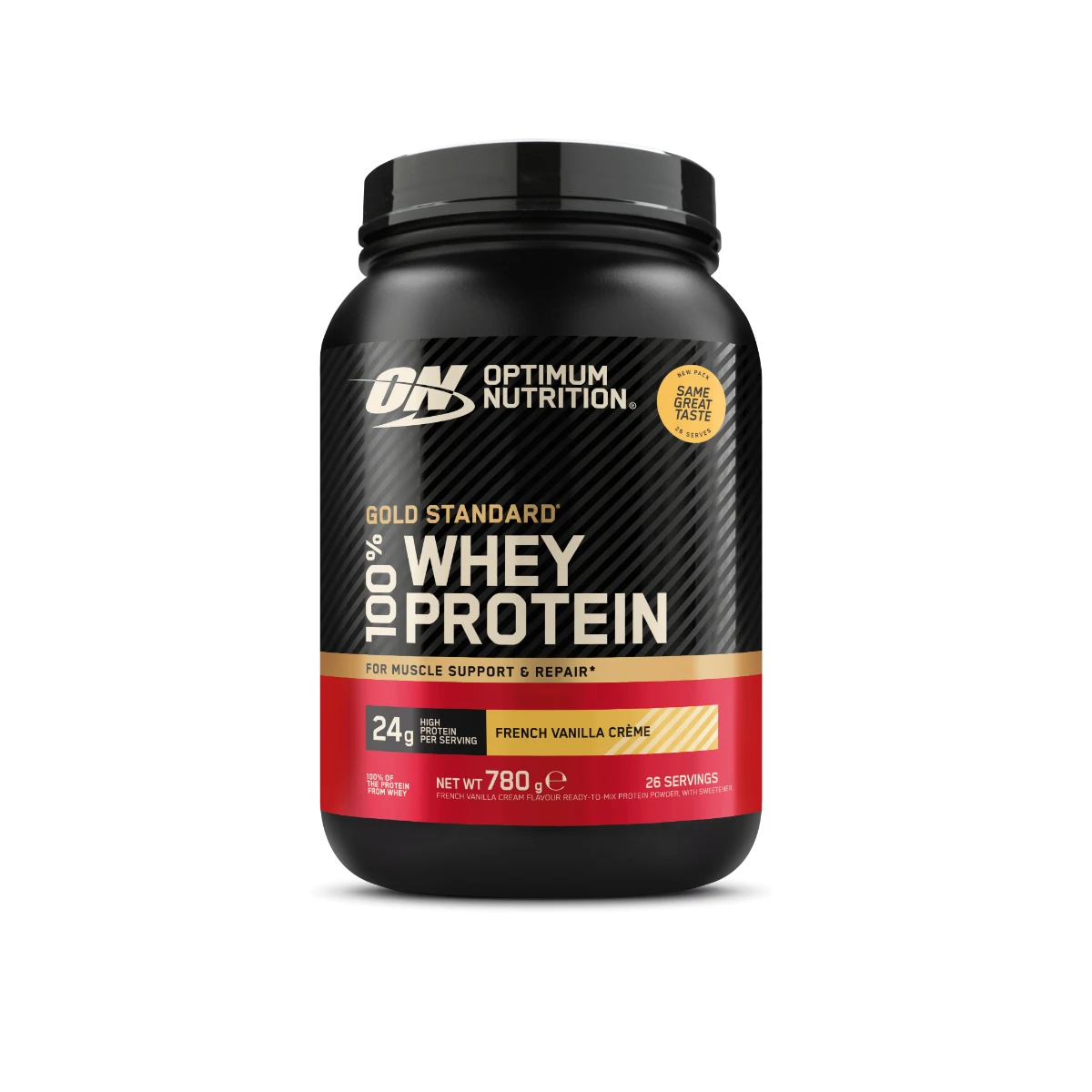 Optimum Nutrition Białko Whey Gold Standard 100% - Smak: Francuski krem waniliowy | Waga: 0,768 g | Opakowanie: 768 g · záber 1
