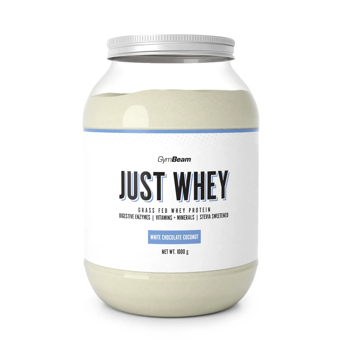 GymBeam Protein Just Whey - Smak: Kokos biała czekolada | Waga: 1 g | Opakowanie: 1000 g · záber 1