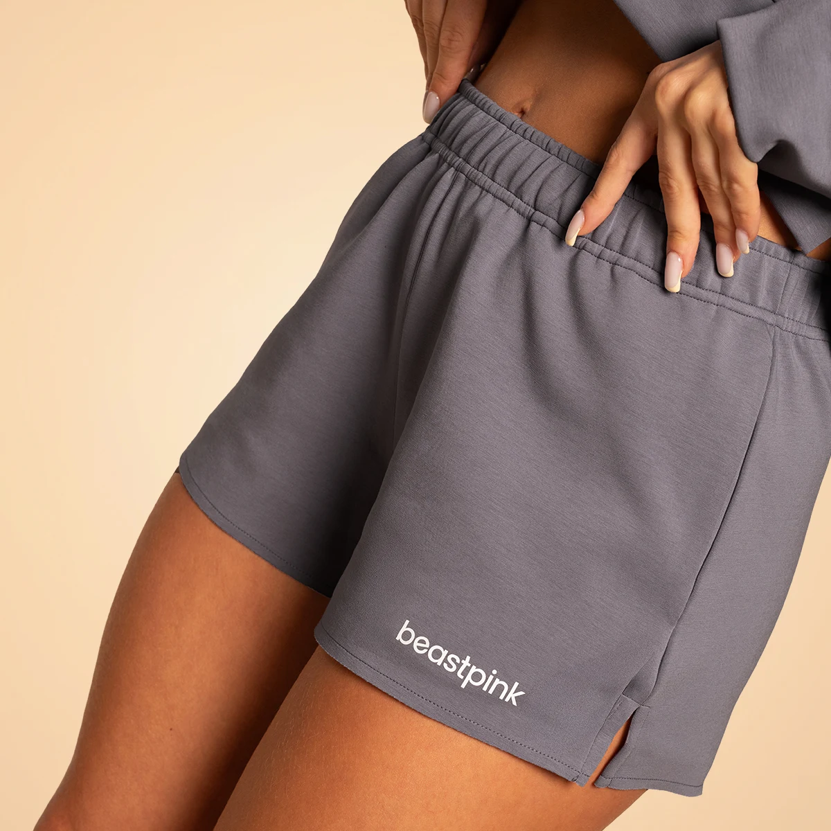 BeastPink Women‘s Grace Sweatshorts Granite - Rozmiar: L | Kolor: Niebieski | Waga: 0,253 g | Opakowanie: 80 · záber 2