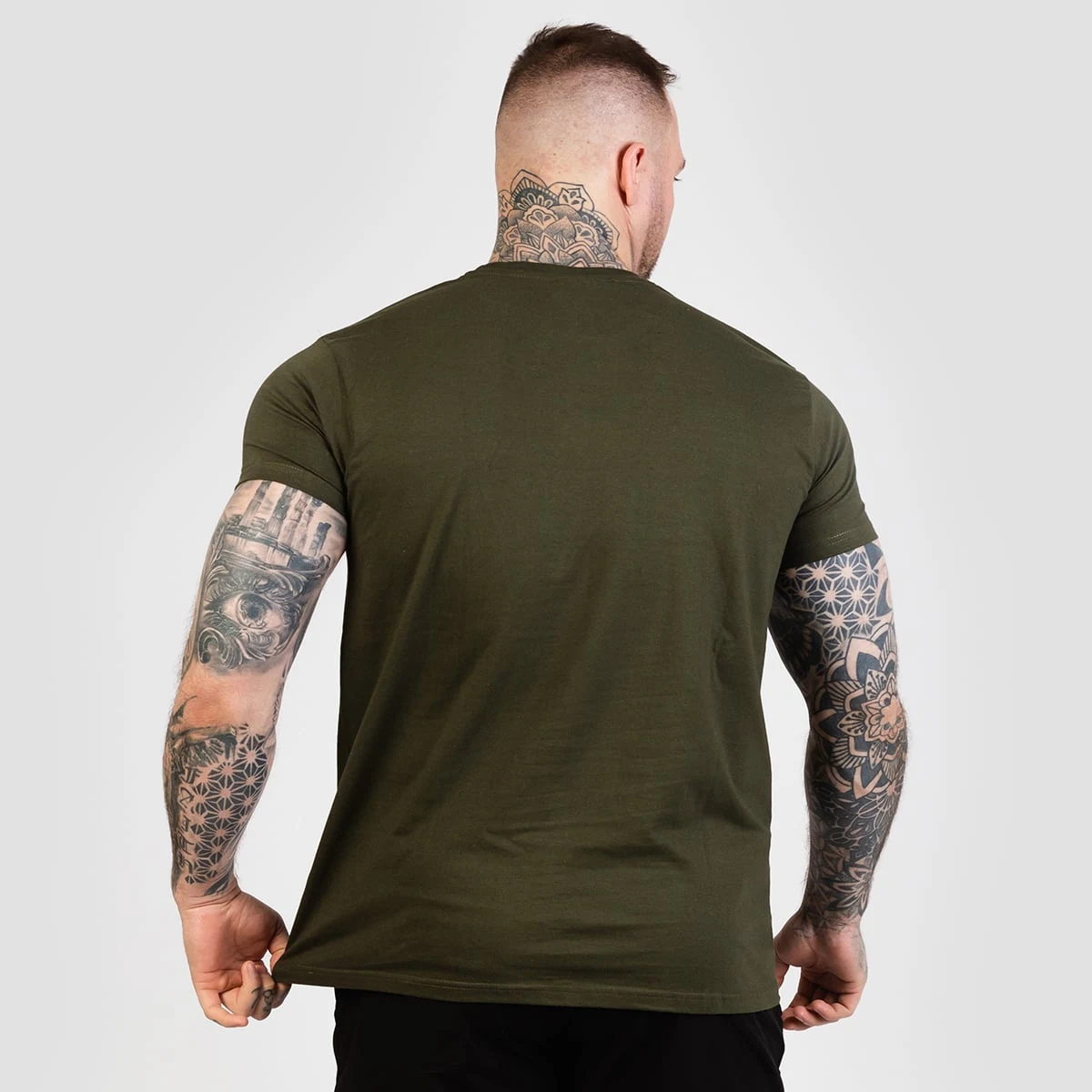 GymBeam Grow T-shirt Military Green - Rozmiar: XXL | Kolor: zelená | Grupa wiekowa: Dorośli · záber 3