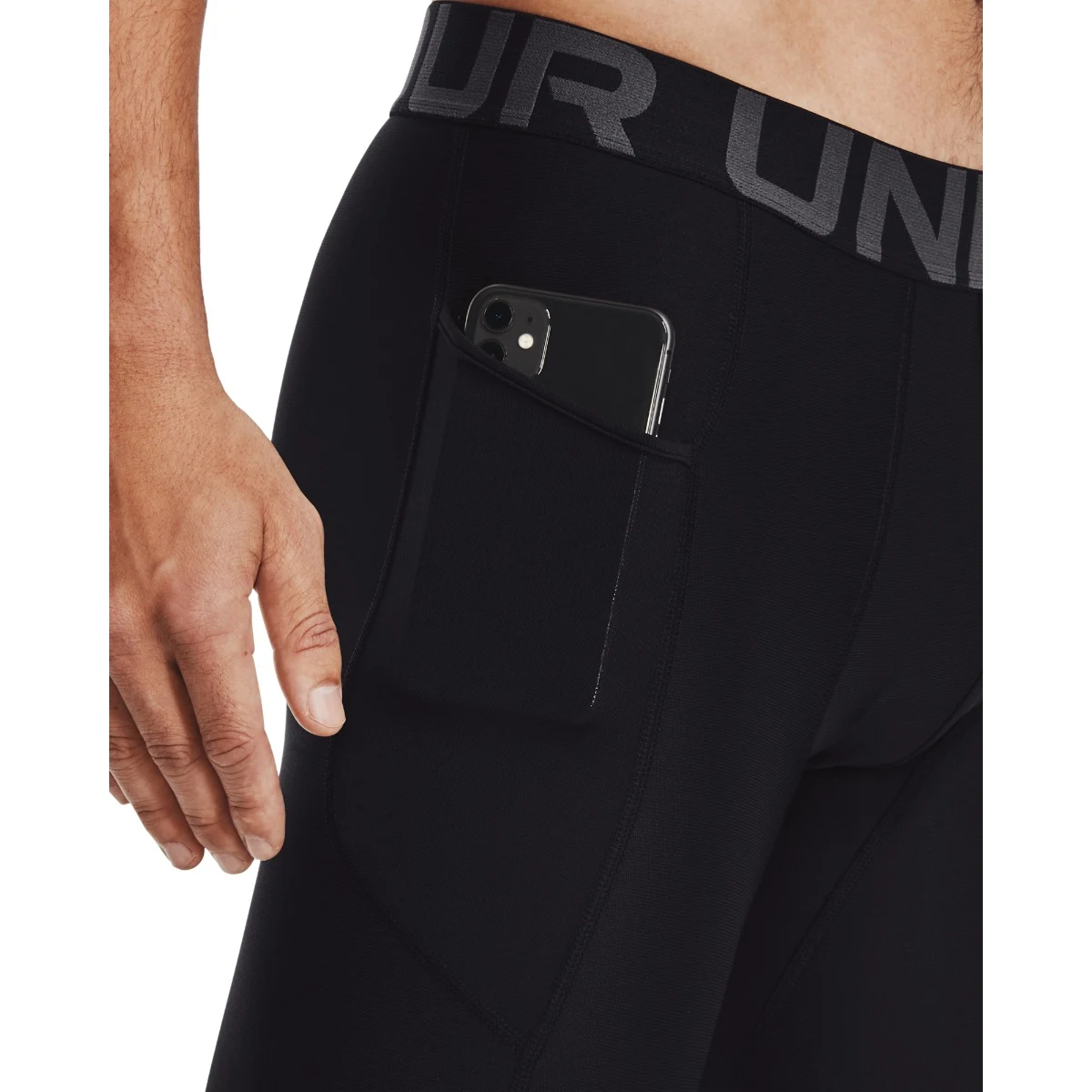 Under Armour Męskie Legginsy Kompresyjne HG Armour Grey - Rozmiar: S | Kolor: čierna | Grupa wiekowa: Dorośli | Płeć: Męskie · záber 3