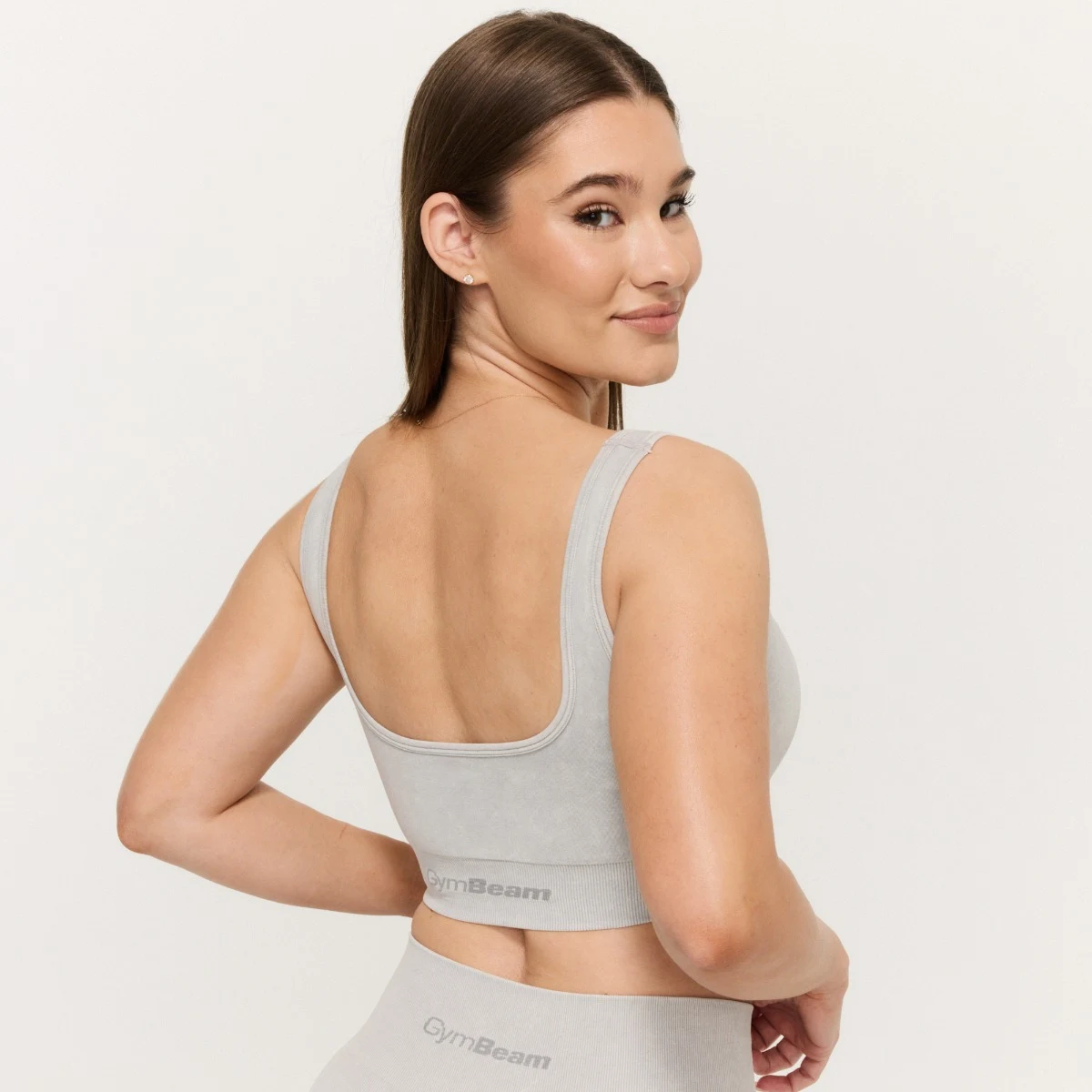 GymBeam Lift Seamless Sports Bra Grey - Rozmiar: M | Kolor: Szary | Waga: 0,1 g | Opakowanie: 65 · záber 3