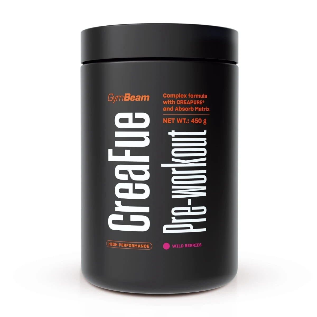 GymBeam CreaFue Pre-workout - Smak: Dzikie jagody | Waga: 0,45 g | Opakowanie: 450 g · záber 1