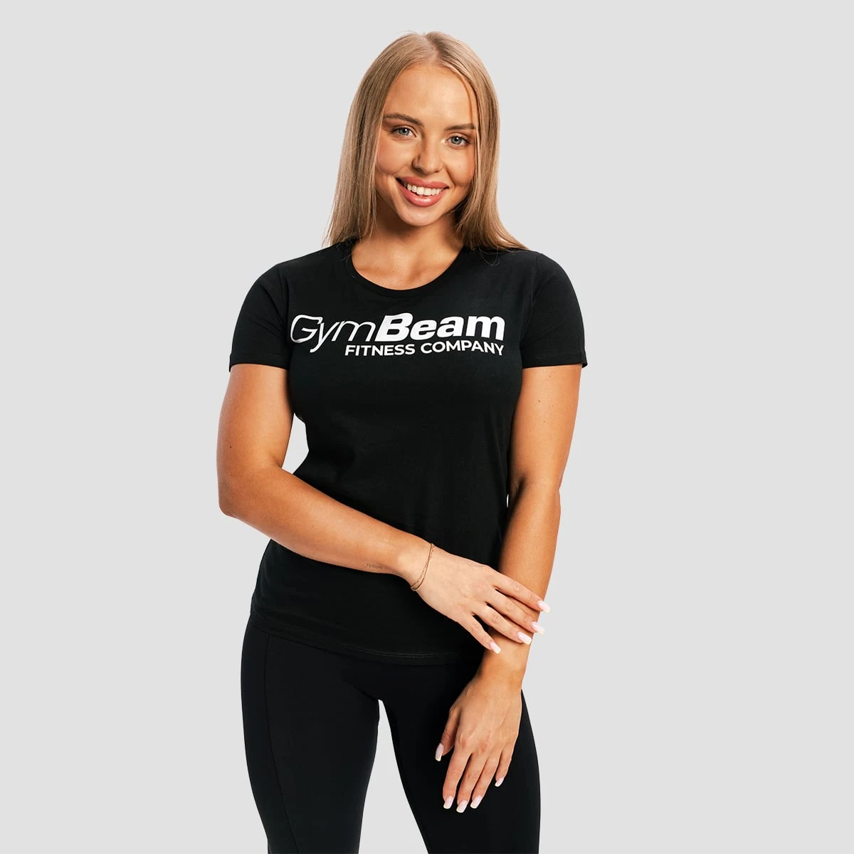 GymBeam Women‘s Fitness T-shirt Black - Rozmiar: XS | Kolor: Czarny | Waga: 0,1 g · záber 4
