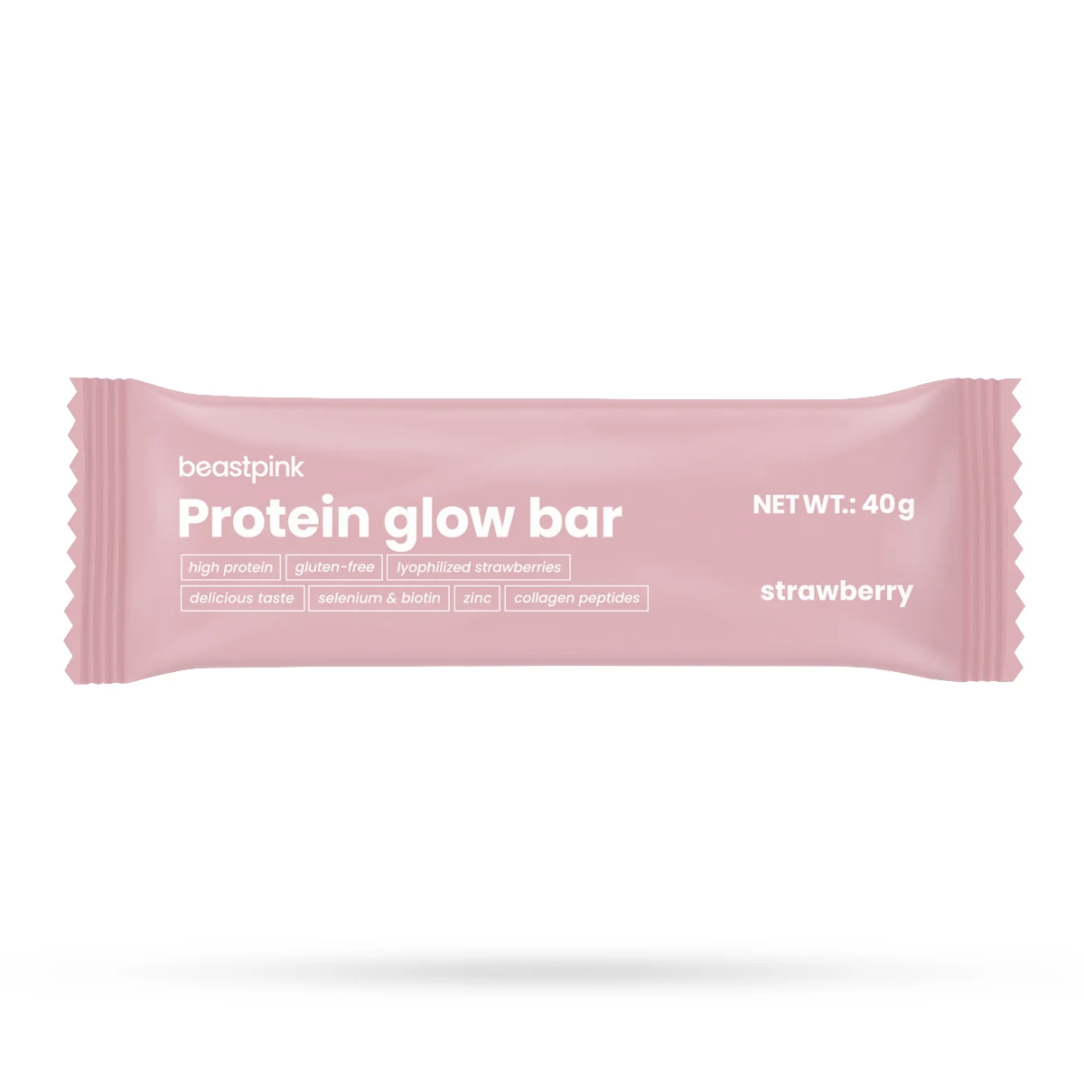 BeastPink Protein GlowBar - Smak: Truskawka | Waga: 0,04 g | Opakowanie: 40 g · záber 1