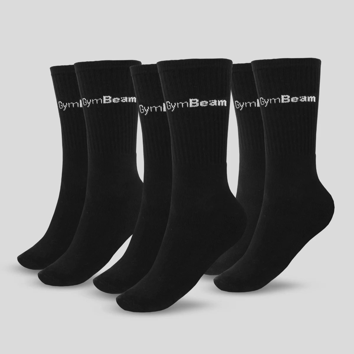 GymBeam Skarpety 3/4 Socks 3Pack Black - Rozmiar: XL | Kolor: Czarny | Waga: 0,1929 g | Opakowanie: 60 · záber 1