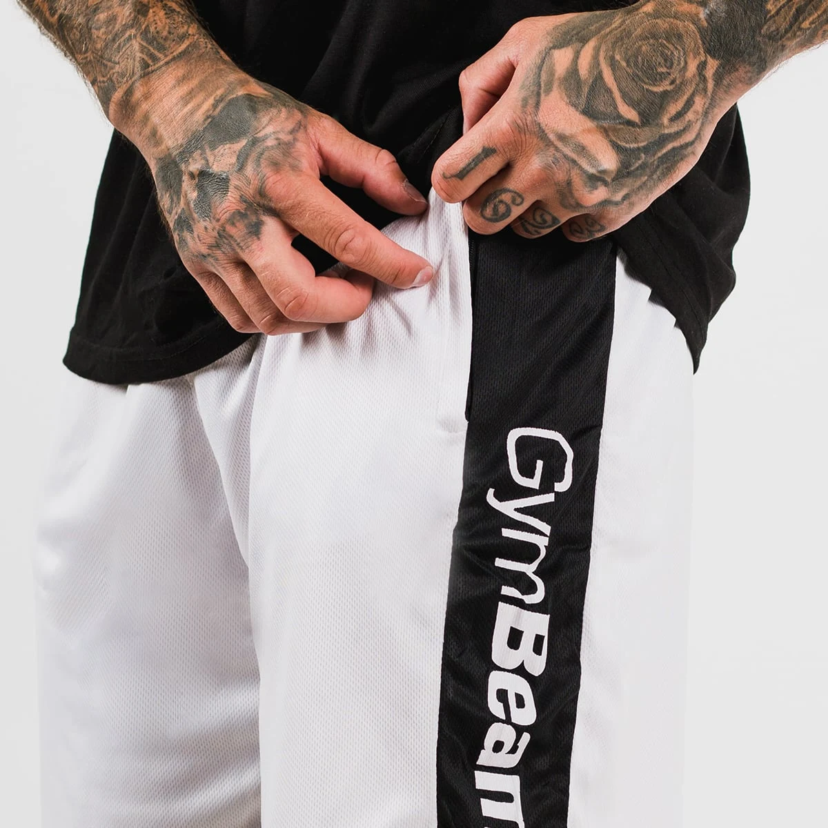 GymBeam Spodenki Vertical White - Rozmiar: M | Waga: 0,18 g | Opakowanie: 140 · záber 2