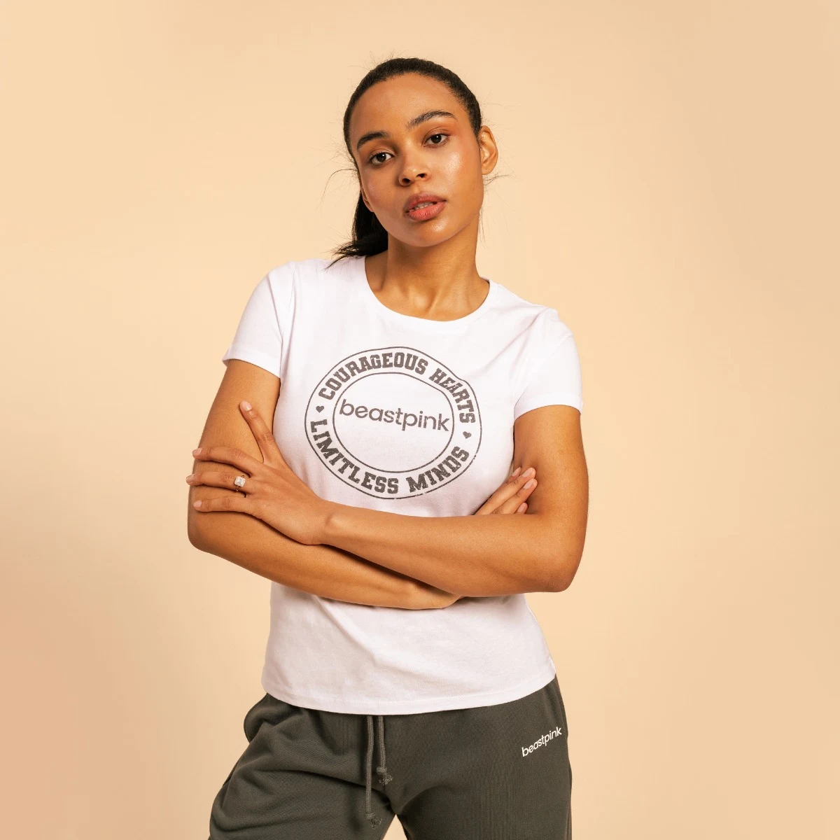 BeastPink Women‘s Serenity T-shirt White - Rozmiar: XXL | Kolor: Biały | Waga: 0,2 g · záber 4