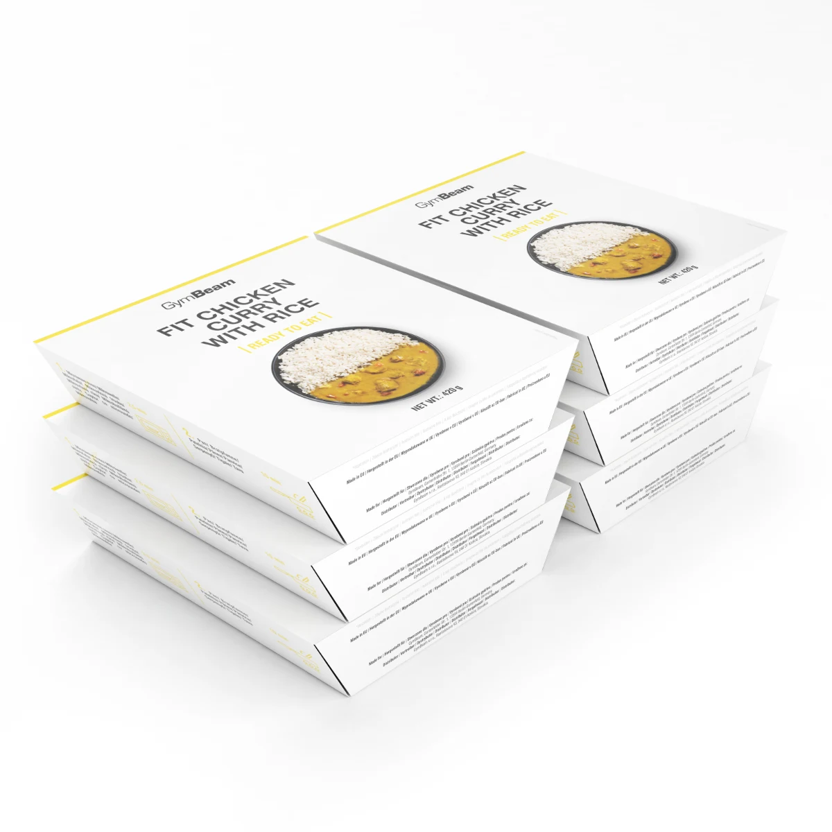 GymBeam FIT Chicken curry with rice Ready to eat - Waga: 0,488 g | Opakowanie: 420 g · záber 4