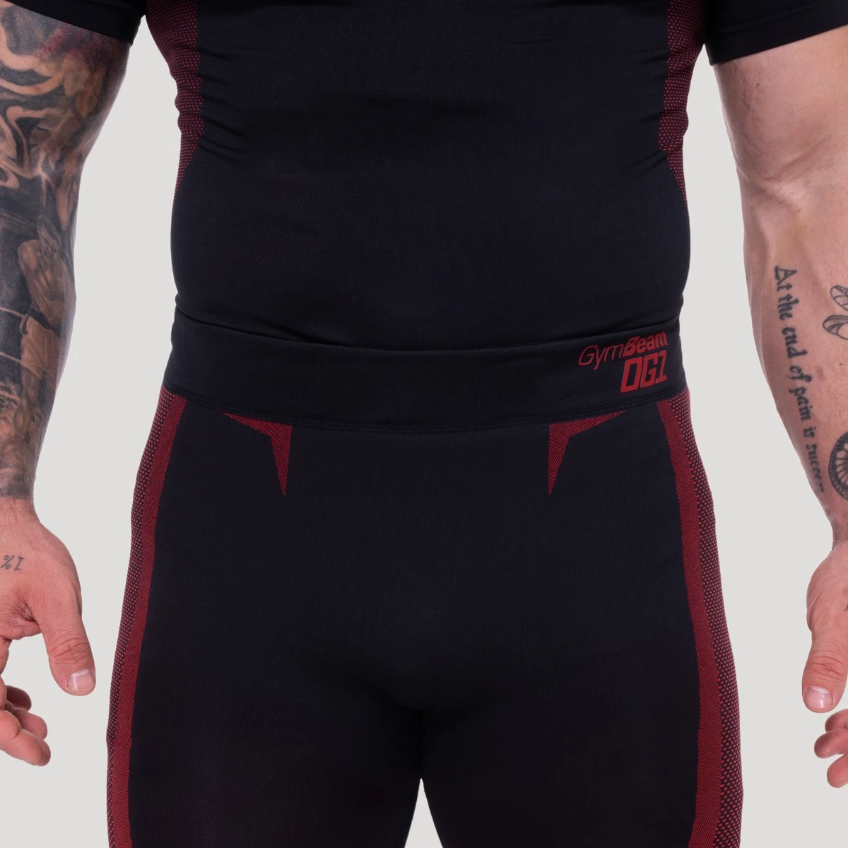 GymBeam OG1 Seamless Leggings Black/Red - Rozmiar: XXL | Kolor: Czarny | Waga: 0,3 g | Opakowanie: 74 · záber 2