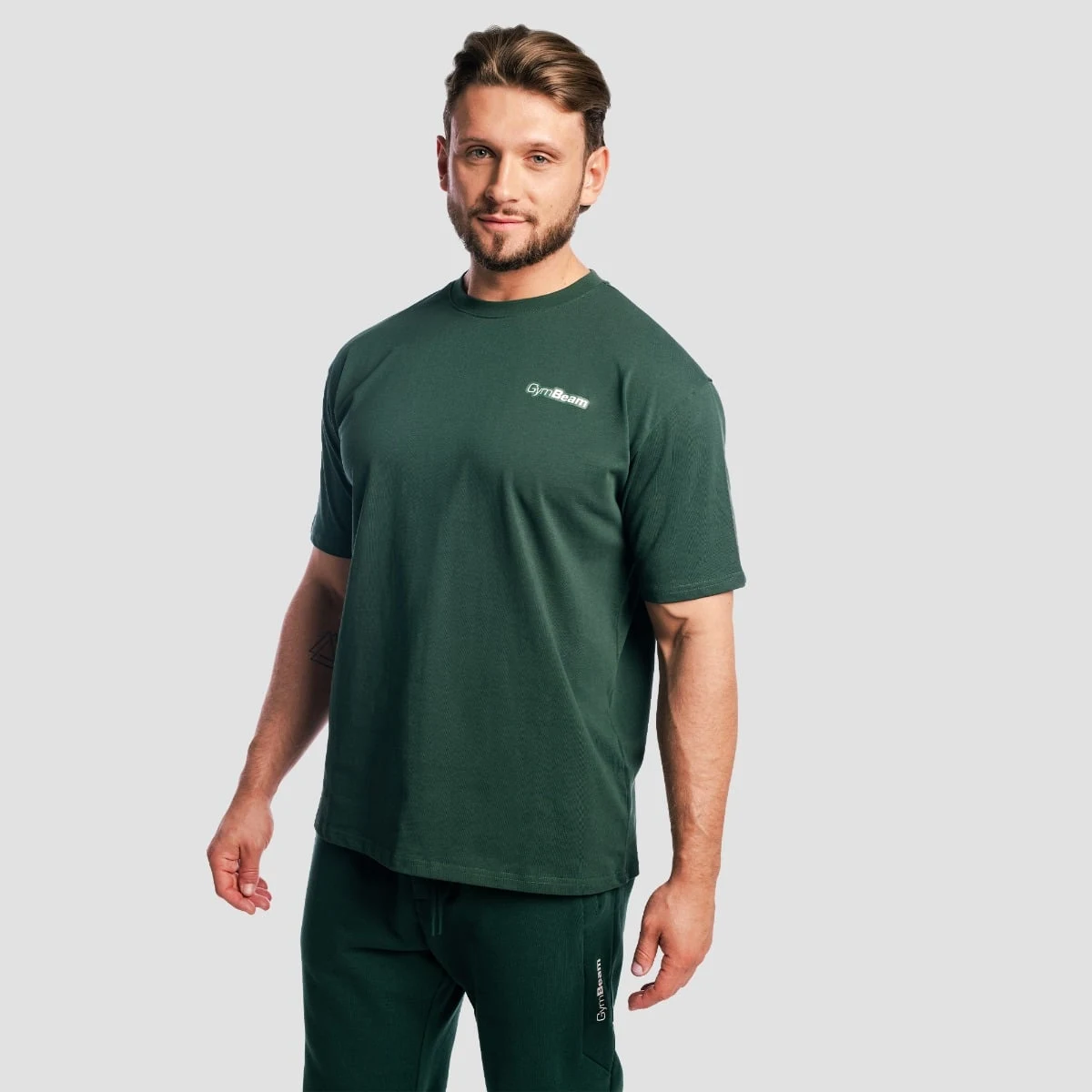 GymBeam Zone T-shirt Forest - Rozmiar: S | Kolor: Zielony | Waga: 0,275 g | Opakowanie: 65 · záber 4