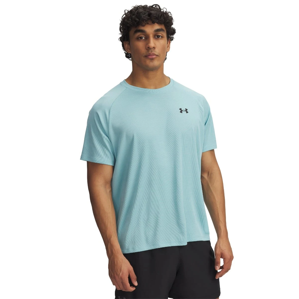 Under Armour Tech Textured SS Blue - Rozmiar: S | Kolor: Niebieski | Waga: 0,1 g · záber 1