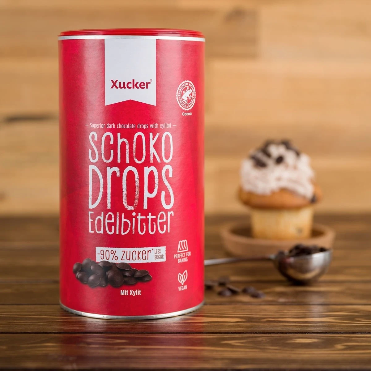 Xucker Dropsy Gorzka Czekolada - Smak: Gorzka czekolada | Vek: Dorośli | Waga: 0,231 g | Opakowanie: 200 g · záber 3