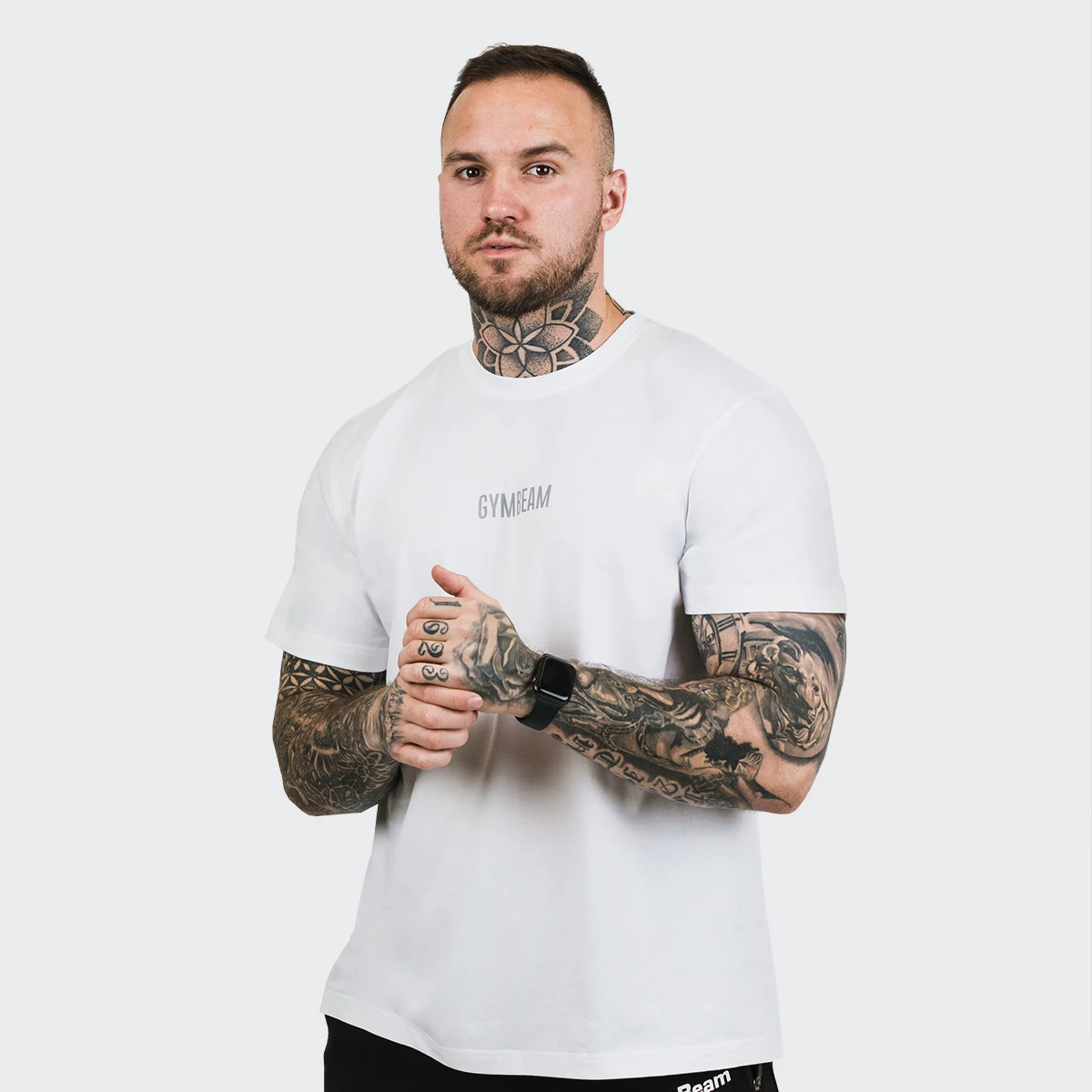 GymBeam Koszulka FIT White - Rozmiar: S | Kolor: Biały | Waga: 0,14 g | Opakowanie: 10 · záber 1