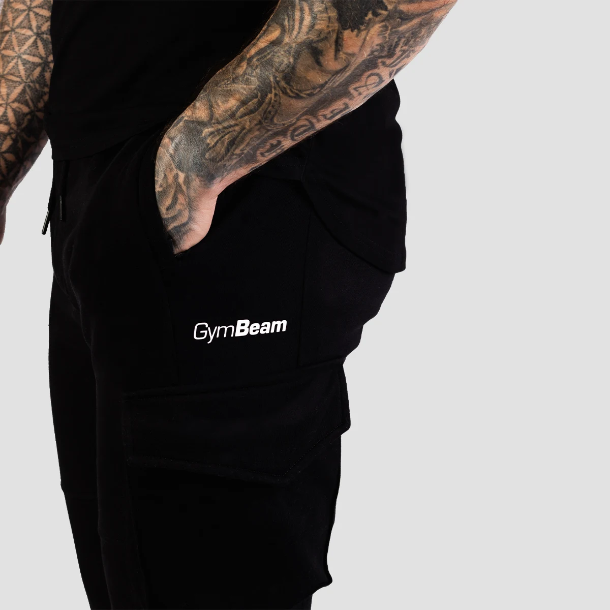 GymBeam Men‘s TRN Joggers Black - Rozmiar: L | Kolor: Czarny | Waga: 0,6 g | Opakowanie: 38 · záber 3