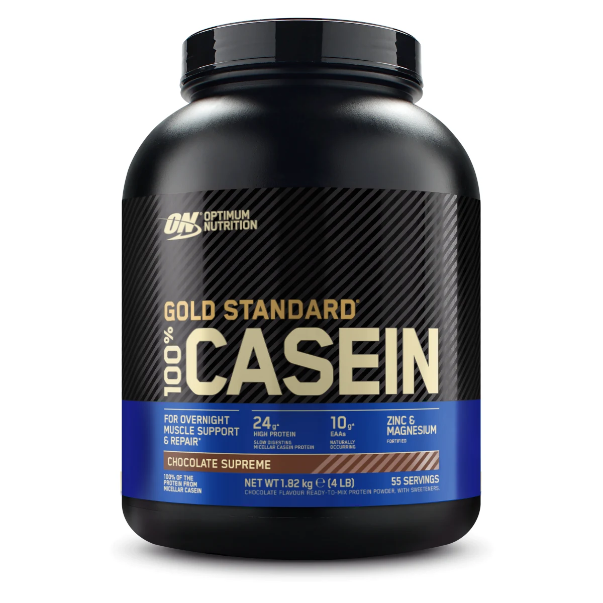 Optimum Nutrition 100% Casein Protein - Smak: Cookies & cream | Waga: 0,91 g | Opakowanie: 910 g · záber 2