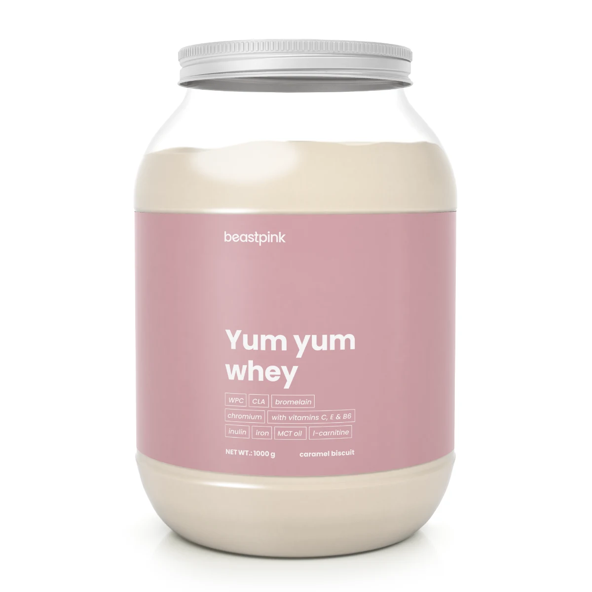 BeastPink Yum Yum Whey 1000 g - Smak: Herbatnik karmelowy | Waga: 1 g | Opakowanie: 1000 g · záber 1
