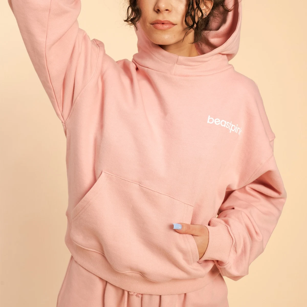BeastPink Women‘s Serenity Hoodie Pink - Rozmiar: XL | Kolor: Różowy | Waga: 0,639 g | Opakowanie: 30 · záber 2