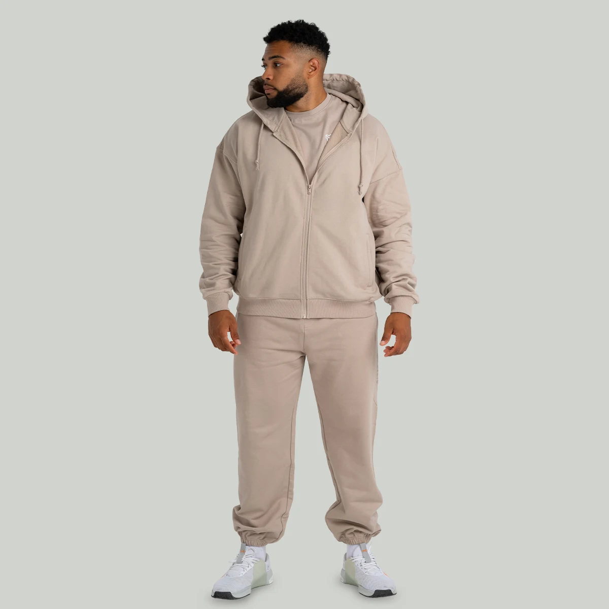 STRIX Zip Hoodie Taupe - Rozmiar: XL | Kolor: Béžová | Waga: 1,008 g | Opakowanie: 21 · záber 5