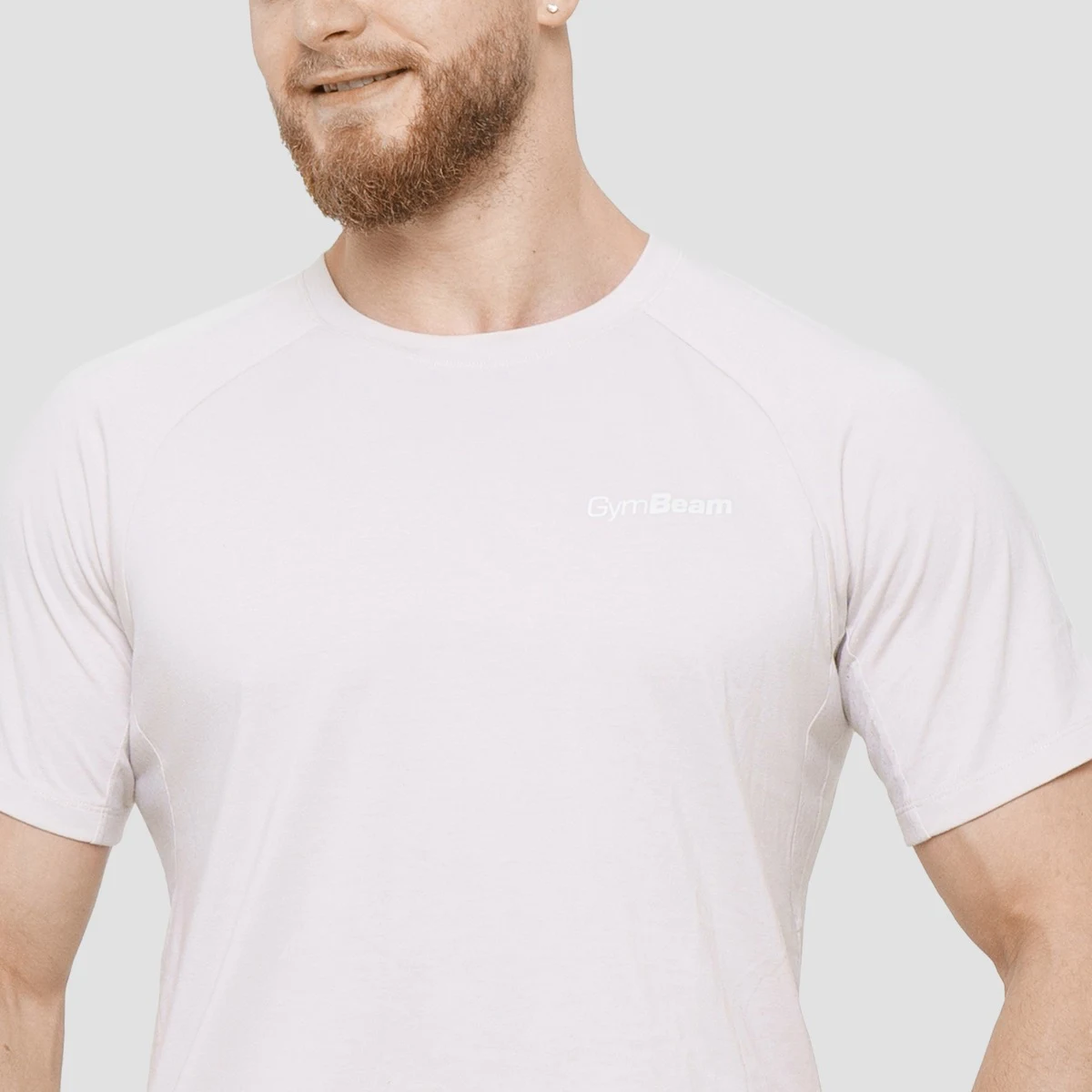 GymBeam Men‘s Agile T-shirt Desert - Rozmiar: XXL | Kolor: Béžová | Waga: 0,16 g | Opakowanie: 40 · záber 2
