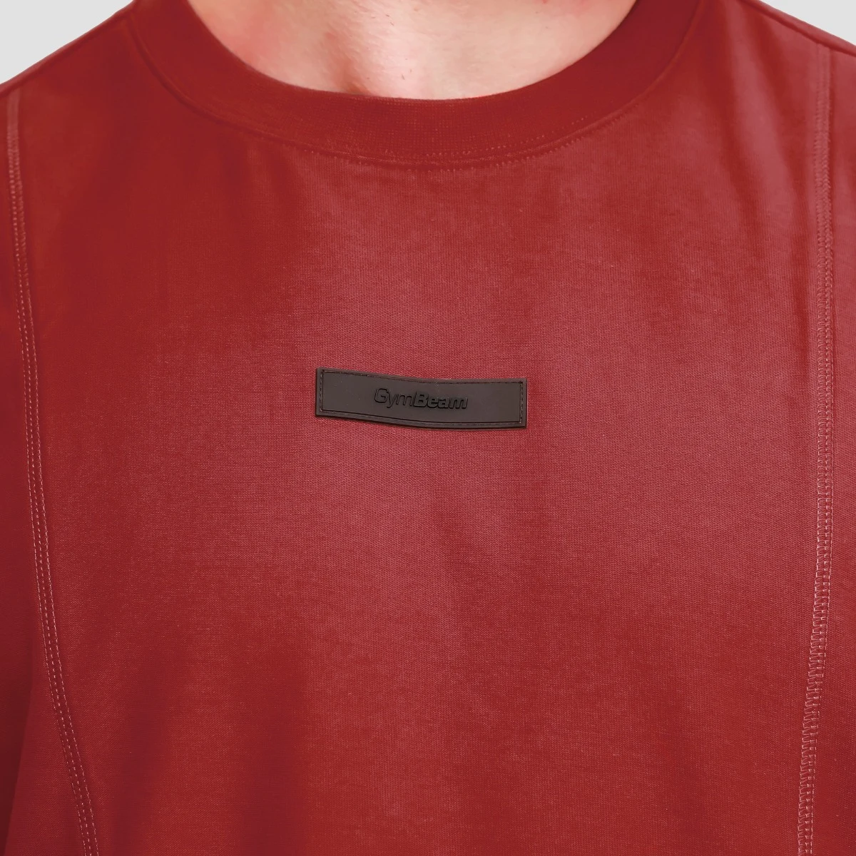 GymBeam Oversized Unstoppable T-shirt Red - Rozmiar: M | Kolor: Czerwony | Waga: 0,37 g · záber 2