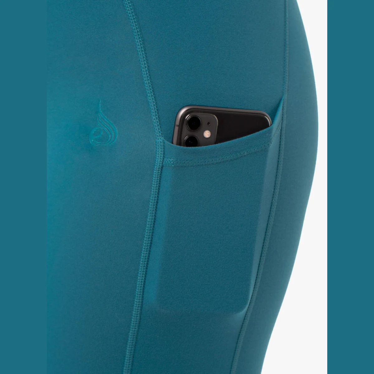 Ryderwear Women‘s Reset High Waisted Pocket Bike Shorts Teal - Rozmiar: XS | Pohlavie: Damskie | Vek: Dorośli | Waga: 0,15 g | Opakowanie: 40 · záber 4