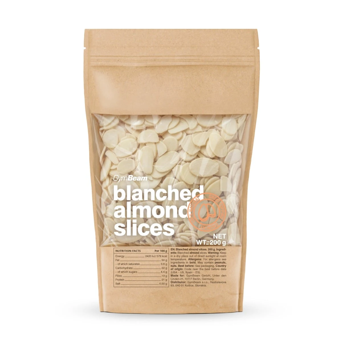 GymBeam Blanched almond slices · záber 1