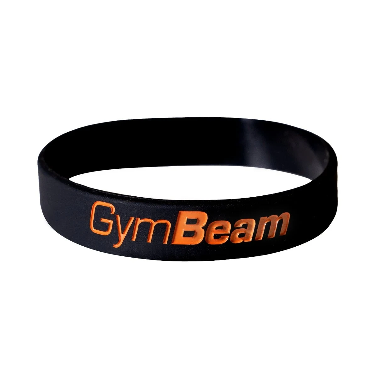 GymBeam Silikónový náramok GB Black Orange · záber 1
