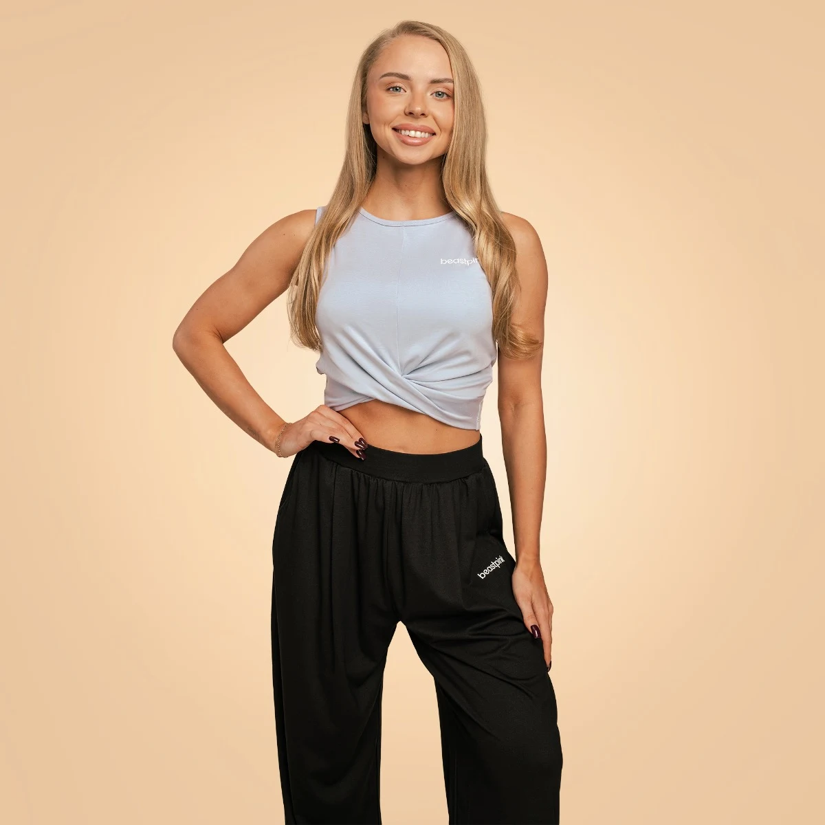 BeastPink Women‘s Breeze Cropped Top Dove - Rozmiar: XL | Kolor: Niebieski | Waga: 0,1471 g | Opakowanie: 90 · záber 5