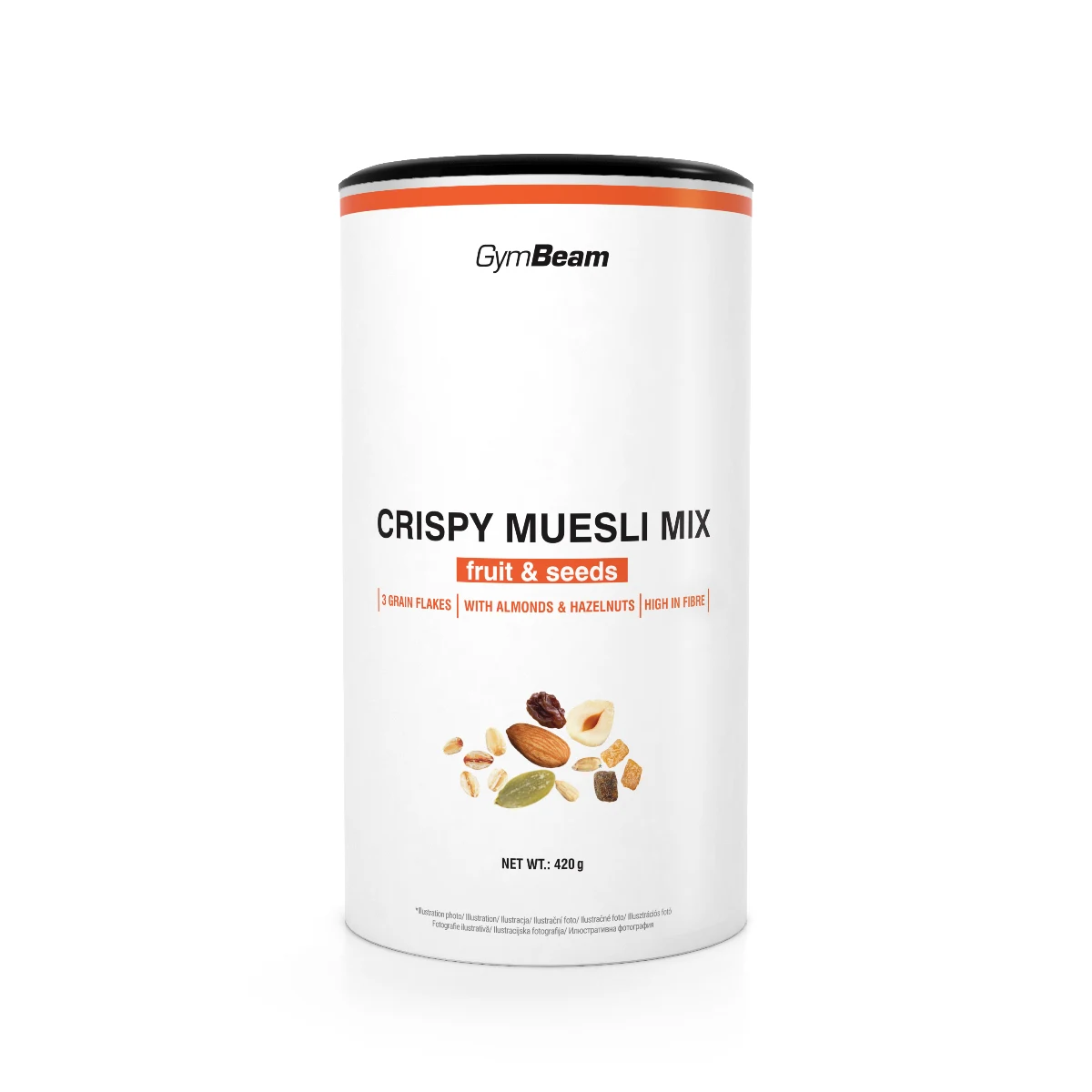 GymBeam Crispy Muesli Mix - Smak: Owoce i nasiona | Waga: 0,42 g | Opakowanie: 420 g · záber 1