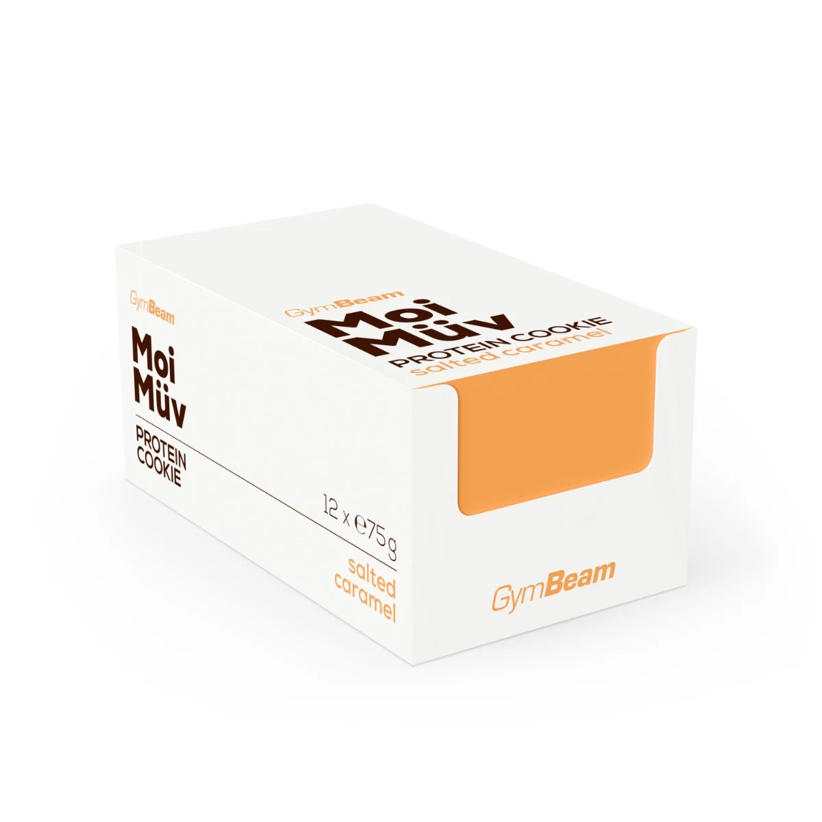 GymBeam MoiMüv ciastko białkowe - Smak: Słony karmel | Waga: 0,9 g | Opakowanie: 12 x 75 g · záber 1