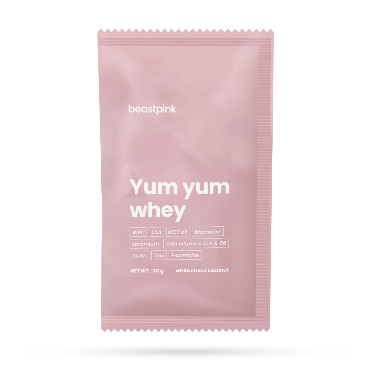 BeastPink Yum Yum Whey 1000 g - Smak: Kokos biała czekolada | Waga: 0,03 g | Opakowanie: 30 g · záber 1