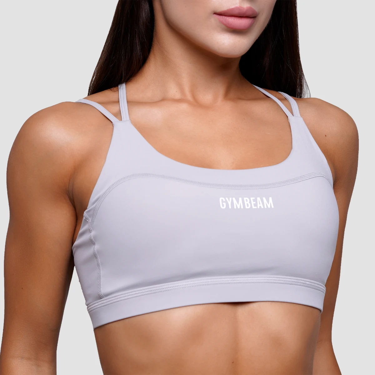 GymBeam FIT Sports Bra Mist Grey - GymBeam - Rozmiar: S | Kolor: Szary | Waga: 0,118 g | Opakowanie: 130 · záber 3