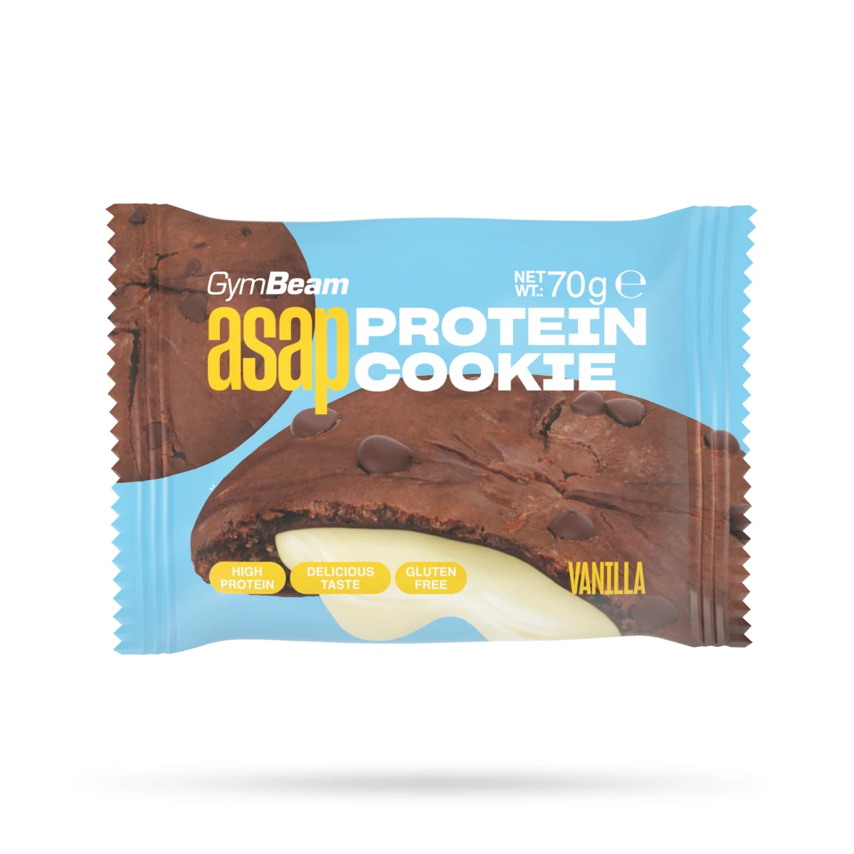 GymBeam ASAP Protein Cookie - Smak: Wanilia | Waga: 0,07 g | Opakowanie: 70 g · záber 1