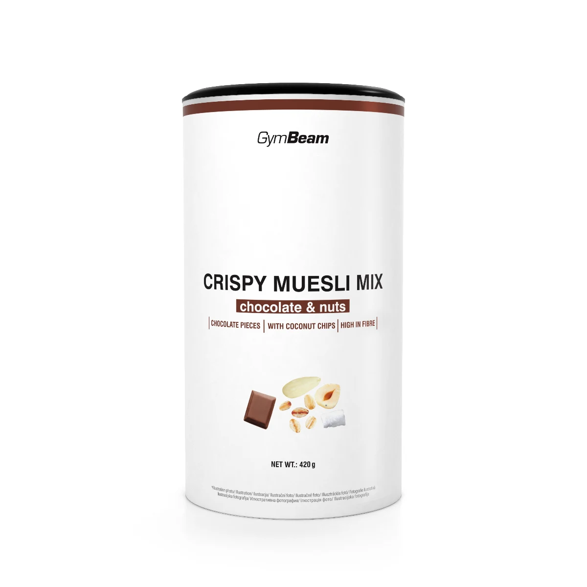GymBeam Crispy Muesli Mix - Smak: Czekolada orzechy | Waga: 0,42 g | Opakowanie: 420 g · záber 1