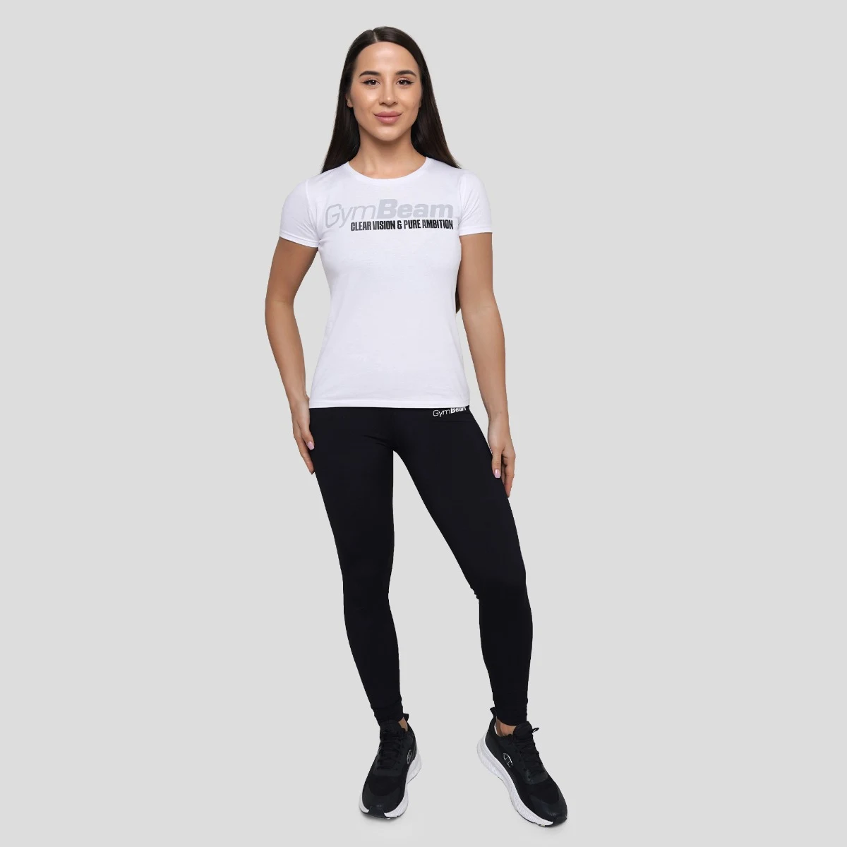 GymBeam Women‘s Pure Ambition T-shirt White - Rozmiar: XS | Kolor: Biały | Waga: 0,1 g · záber 4